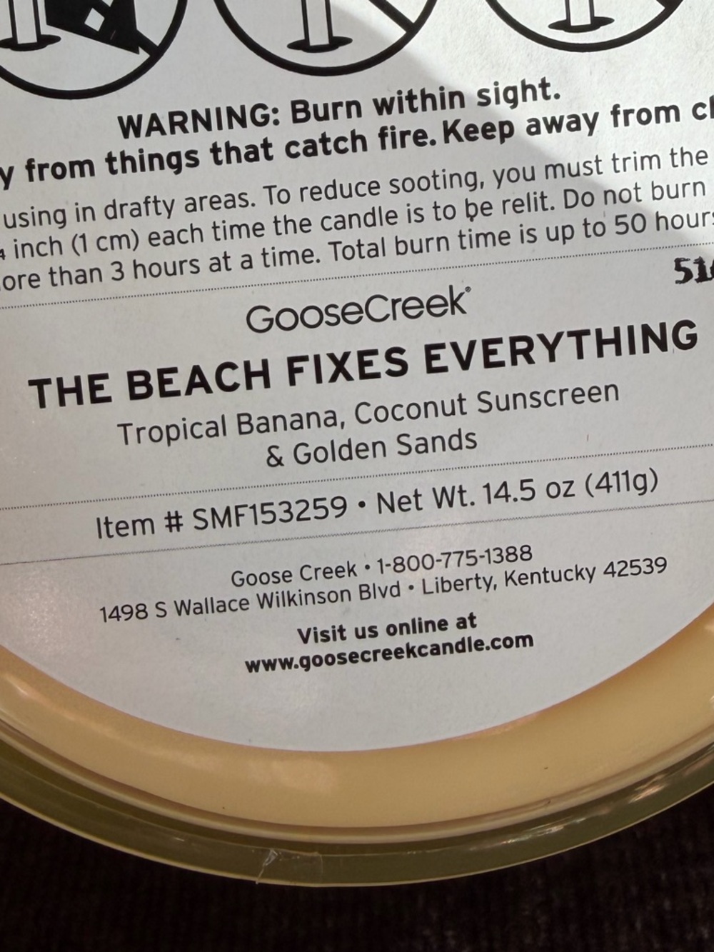 The Smurfs x Goose Creek 'The Beach Fixes Everything' Candle - Pale Yellow - Picture 3 of 4